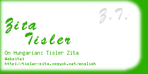 zita tisler business card
